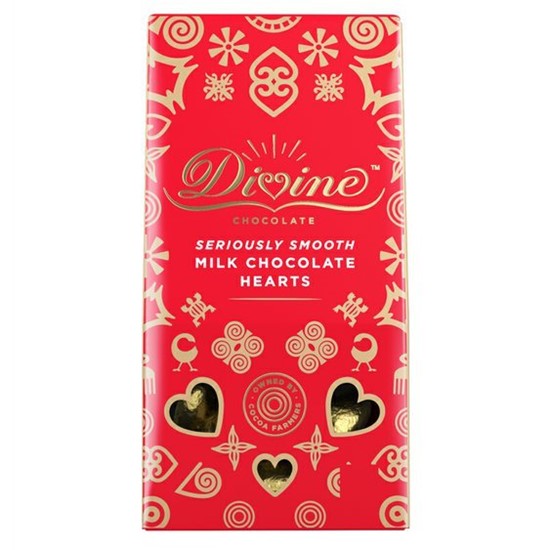 Divine Mléčná čokoláda srdíčka 26% 80 g