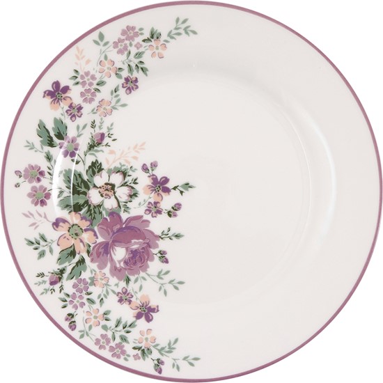 GreenGate Marie Porcelánový dezertní talíř Dusty Rose 20,5 cm