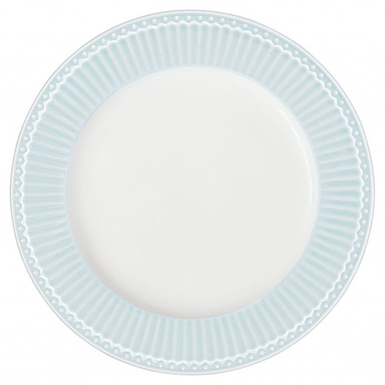 GreenGate Alice Porcelánový jídelní talíř Pale Blue 26,5 cm