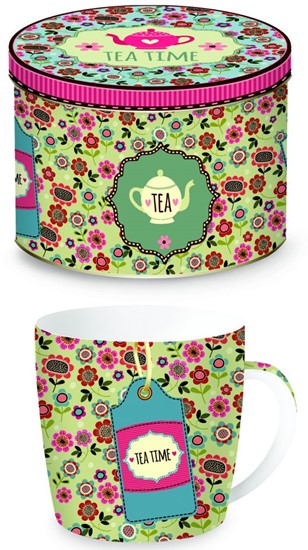 Easy Life Teatime Porcelánový hrnek Background Green 350 ml