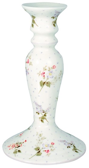 GreenGate Asta Keramický svícen White 15 cm