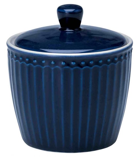 GreenGate Alice Porcelánová cukřenka Dark Blue