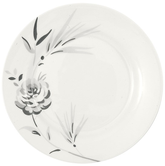GreenGate Aslaug Porcelánový dezertní talíř White 20,5 cm