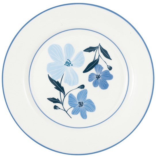 GreenGate Laerke Porcelánový dezertní talíř White 20,5 cm