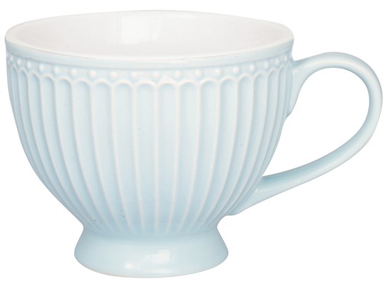 GreenGate Alice Porcelánový hrnek na čaj Pale Blue 400 ml