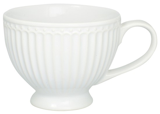 GreenGate Alice Porcelánový hrnek na čaj White 400 ml
