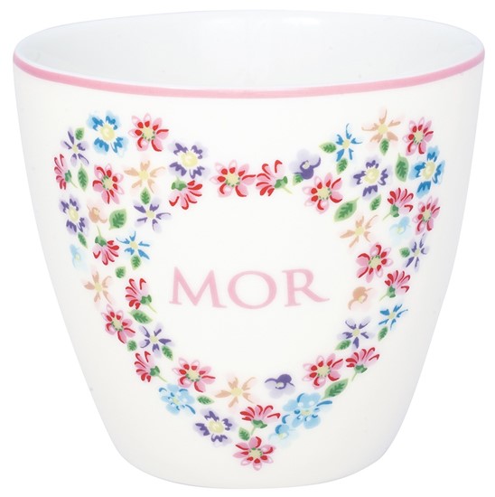 GreenGate Columbine Porcelánový hrnek na latté Mor 350 ml