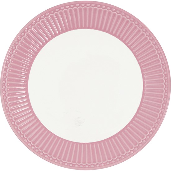GreenGate Alice Porcelánový jídelní talíř Dusty Rose 26,5 cm