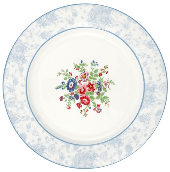 GreenGate Ailis  Porcelánový jídelní talíř White 26,5 cm