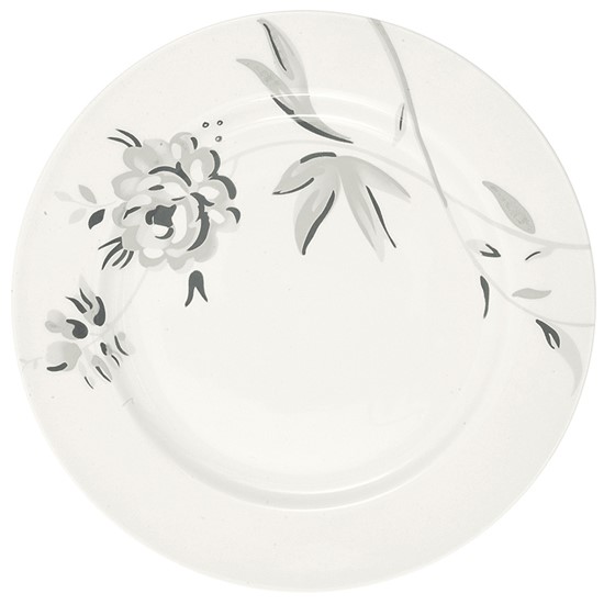 GreenGate Aslaug Porcelánový jídelní talíř White 26,5 cm