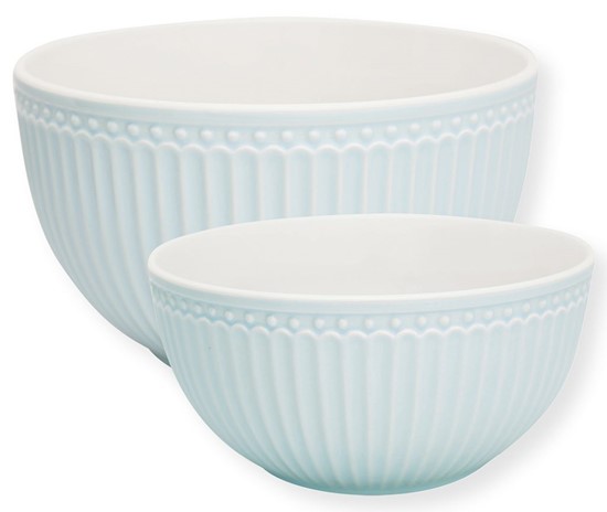 GreenGate Alice Sada dvou porcelánových misek Pale Blue 2 ks