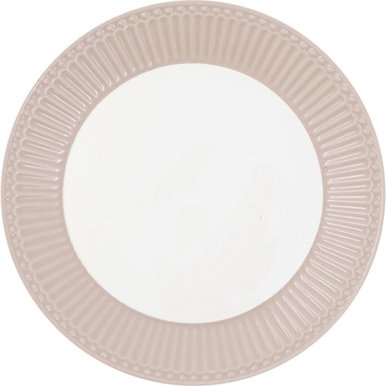 GreenGate Alice Porcelánový jídelní talíř Creamy Fudge 26,5 cm