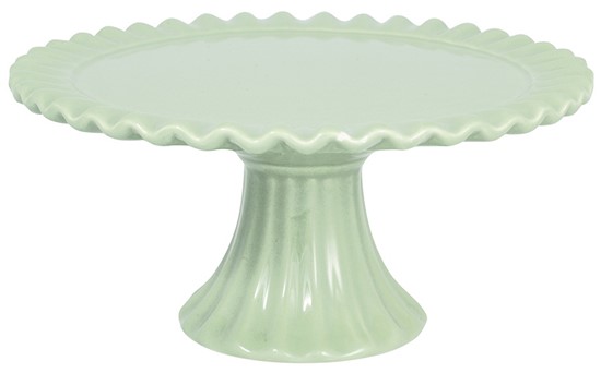 GreenGate Elwin Porcelánový stojan na dorty malý Green 20 cm