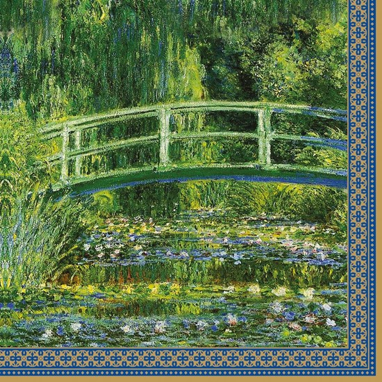 Easy Life Water Lilies And The Japanese Bridge Papírové ubrousky 33 x 33 cm