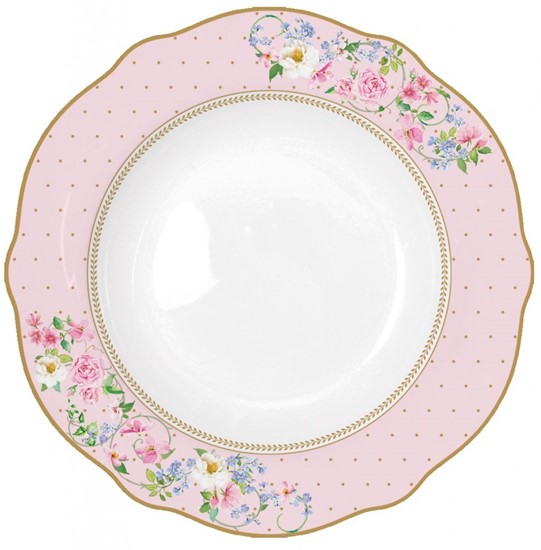 Easy Life Garden Joy Porcelánový polévkový talíř 23 cm