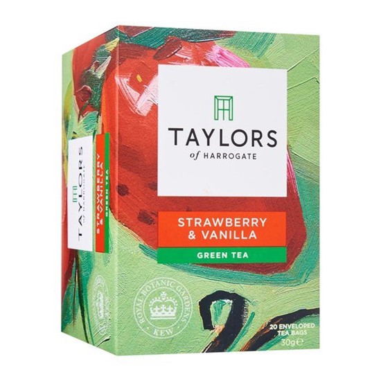 Taylors Zelený čaj jahoda a vanilka 20 x 1,5 g