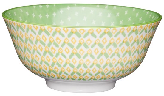 Kitchen Craft Keramická miska Geometric Green 15,7 cm