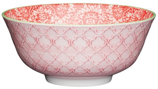Kitchen Craft Keramická miska Red Damask 15,7 cm