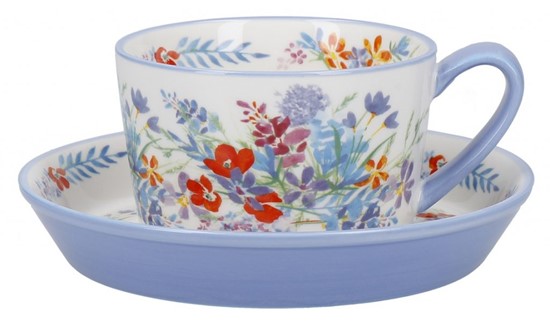 Kitchen Craft  Viscri Meadow Porcelánový šálek s podšálkem 250 ml