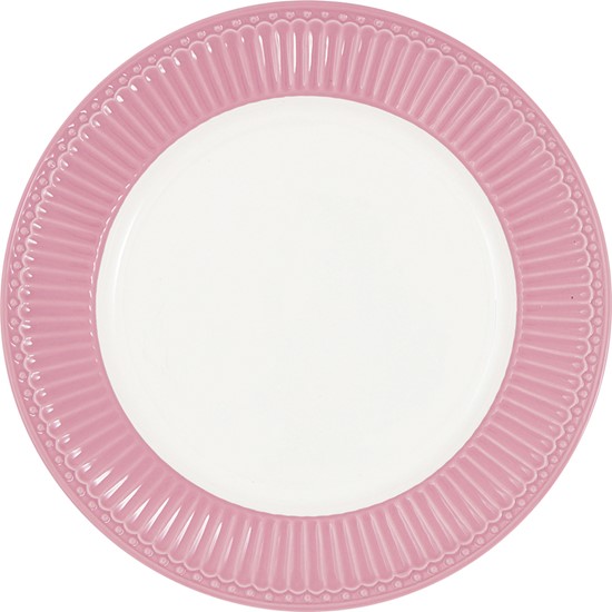 GreenGate Alice Porcelánový dezertní talíř Dusty Rose 23 cm