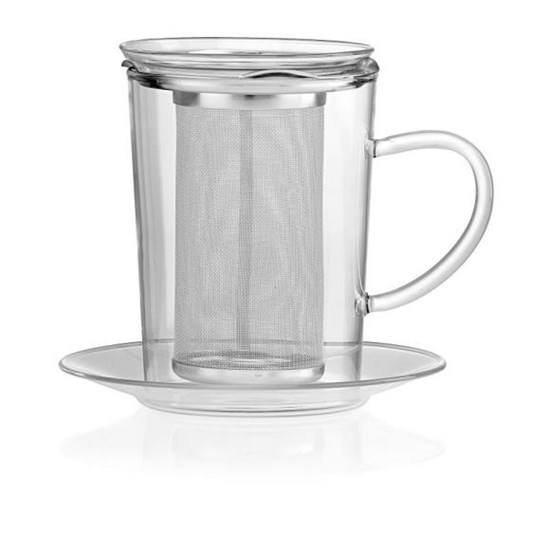 Creative Tops La Cafetiere Skleněný hrnek na čaj s filtračním sítkem 500 ml
