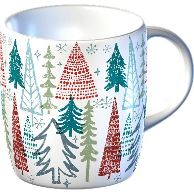 Creative Tops Christmas Porcelánový hrnek s vánočními stromky 350 ml