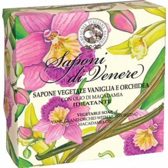 La Dispensa Florinda Vaniglia E Orchidea Italské přírodní mýdlo Vanilka a orchidej 200 g