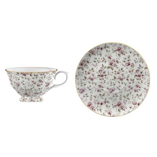 Creative Tops Katie Alice Ditsy Floral Porcelánový hrnek s podšálkem bílý 200 ml