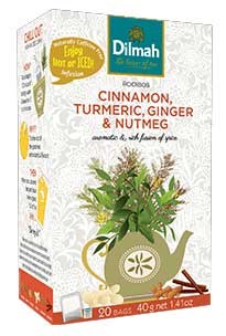 Dilmah Infusions Rooibos Cinnamon,Tumeric, Ginger & Nutmeng Bylinný čaj 20 x 2 g