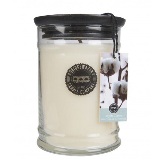 Bridgewater Candle Company White Cotton Vonná svíčka skleněná dóza 524 g