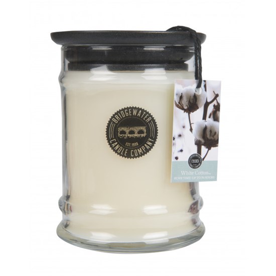 Bridgewater Candle Company White Cotton Vonná svíčka skleněná dóza 250 g