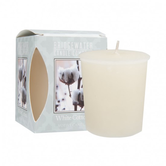 Bridgewater Candle Company White Cotton Votivní vonná svíčka 56 g