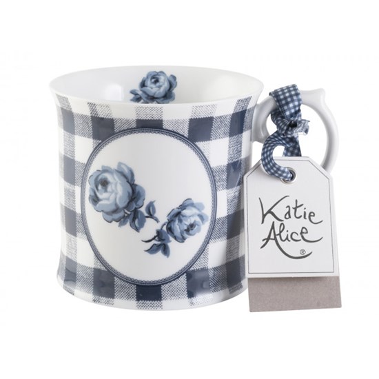 Creative Tops Katie Alice Vintage Indigo Porcelánový hrnek Gingham Floral 400 ml
