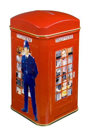 Ahmad Tea Telephone Box Red English Breakfast Tea (kasička) 25 ks