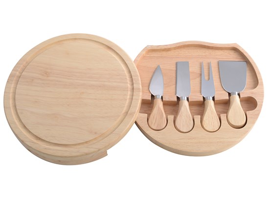 Creative Tops Gourmet Cheese Nože na sýry 4 ks + dřevěné prkénko