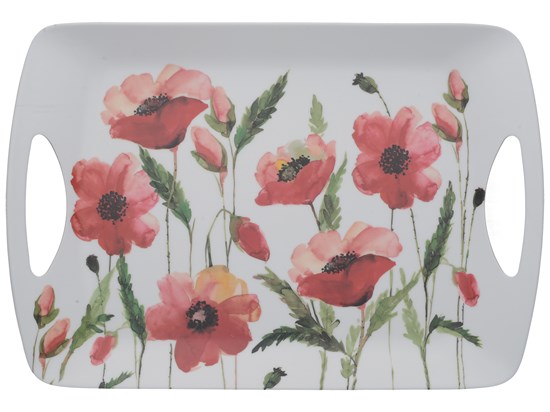 Creative Tops Watercolour Poppy Melaminový tác 47 x 33 cm