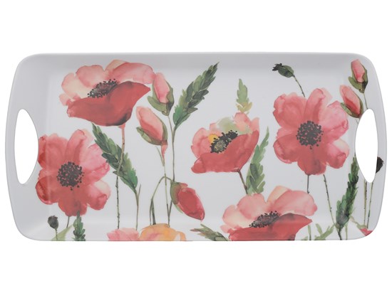 Creative Tops Watercolour Poppy Melaminový tácek 38 x 20 cm