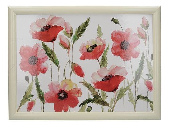 Creative Tops Watercolour Poppy Servírovací tác s polštářem 44 x 33 cm