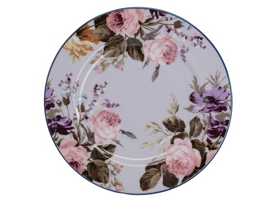 Creative Tops Katie Alice Wild Apricity Porcelánový dezertní talíř šedý květinový 19 cm