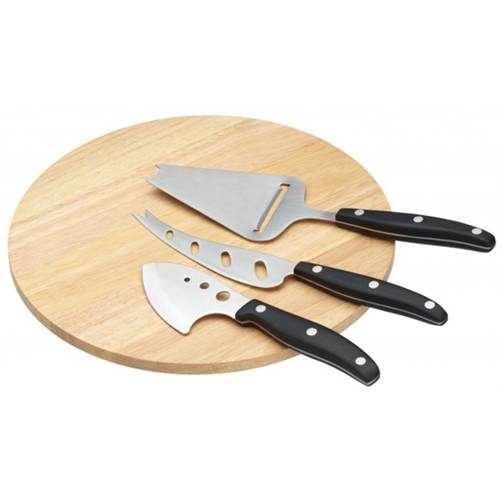 Kitchen Craft Dřevěné prkénko na sýr s noži 25 cm