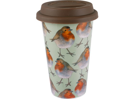 Creative Tops Into the Wild Robin Porcelánový hrnek do auta (cestovní) 290 ml